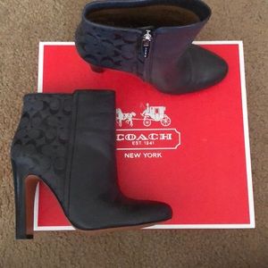 Coach charcoal gray Hanni Soft Goat booties